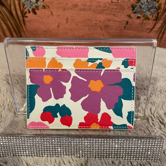 Saint Laurent Floral Print Leather Card Holder, Like new! - Picture 3 of 9